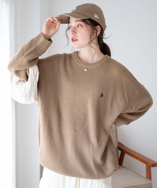 WEGO U.S. POLO ASSN.|別注畔編みニットプルオーバー ベージュ