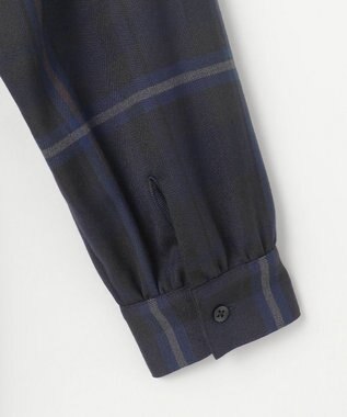 J.PRESS LADIES L 【洗える】テトロンレーヨン/ウール milledタータン ワンピース ネイビーチェック系