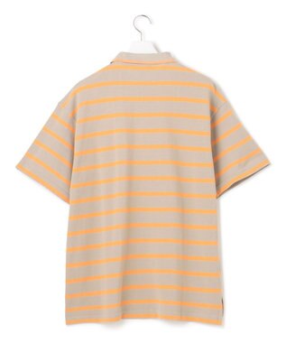 J.PRESS YORK STREET 【UNISEX】鹿の子ボーダー ワンポイントポロシャツ ベージュ系1