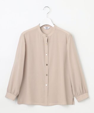 J.PRESS LADIES L 【洗える】テトロンレーヨンマンスローン ブラウス ベージュ系