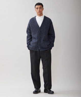 UNFILO MENS 【男女兼用】へアリー ニットカーディガン チャコール
