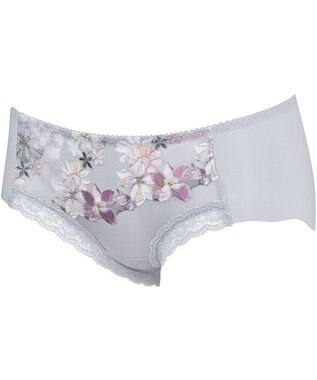 WACOAL ショーツ ボーイレングス 【重力に負けないバストケアBra】 はきこみ丈あさめ アウターにひびきにくい(後ろ裾) BRB414とペア レディース PRA614 /ワコール チャコールグレー