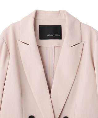 YECCA VECCA ロングテーラードジャケット Pink