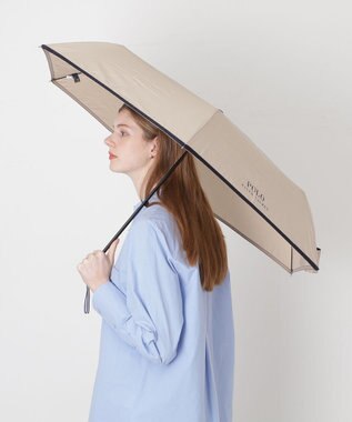 MOONBAT POLO RALPH LAUREN(ポロ ラルフローレン)FLAG BEAR 無地 折りたたみ傘 簡単開閉 ベージュ