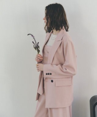 YECCA VECCA ロングテーラードジャケット Pink