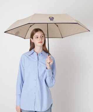 MOONBAT POLO RALPH LAUREN(ポロ ラルフローレン)FLAG BEAR 無地 折りたたみ傘 簡単開閉 ベージュ