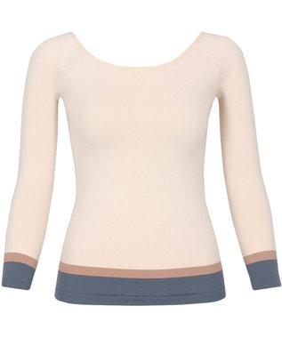 WACOAL あったかインナー よく伸びる生地 袖丈調節可能(7分袖~9分袖) 保温性(身生地) 9分袖 長袖 【360°ラクストレッチ】 レディース CLD371 /ワコール アイボリー