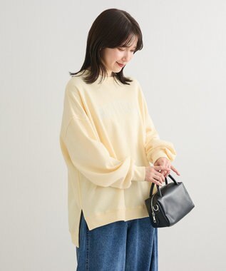 Green Parks 裏起毛ルーズサイズロゴプルオーバー Yellow