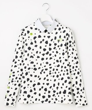 PW CIRCULUS 【WOMEN】スノーレオパード裏フリースモックネックT ホワイト系5