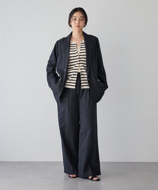 YECCA VECCA ロングテーラードジャケット Navy