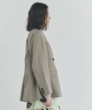 YECCA VECCA ロングテーラードジャケット Gray Beige