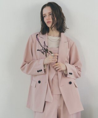 YECCA VECCA ロングテーラードジャケット Pink