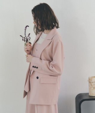 YECCA VECCA ロングテーラードジャケット Pink