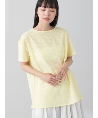 earth music&ecology 刺繍レースドッキングチュニック Yellow