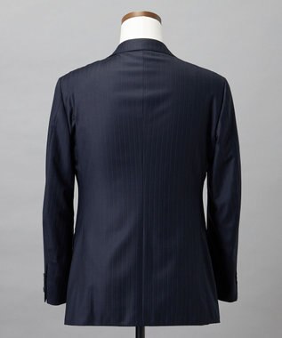 GOTAIRIKU シワになりにくい【御幸毛織/みゆきけおり】Superio160 スーツ_ネイビーストライプ ネイビー系1