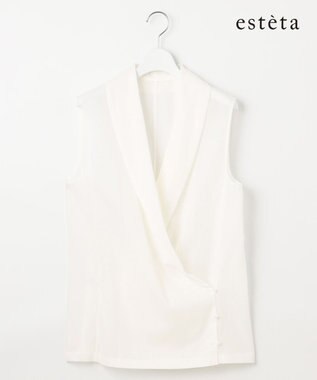  【エステータ】コットンオーガンジー ブラウス