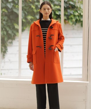 J.PRESS LADIES S 【洗える】SOFT TOUCH WOOL 立ち襟 ボーダー ニット ブラック×ベージュ系