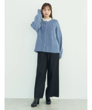 earth music&ecology ブークレカーディガン Dark Blue