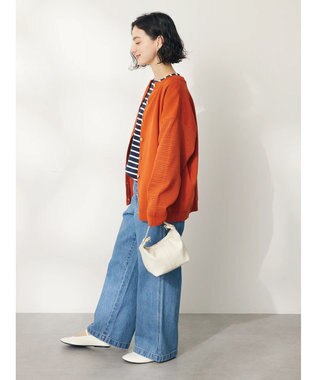 CRAFT STANDARD BOUTIQUE 超軽量メッシュ切替2wayカーディガン Orange