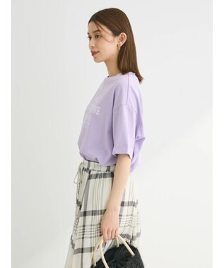 Green Parks 多段カレッジロゴボックスＴシャツ Purple