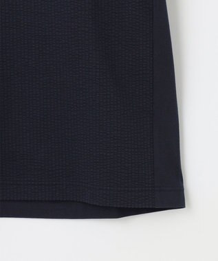 JOSEPH ABBOUD 【オリジナルオーガニックコットン使用】JOE COTTONサッカークルーネック シャツ ネイビー系