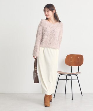 earth music&ecology コーデュロイナロースカート Ivory