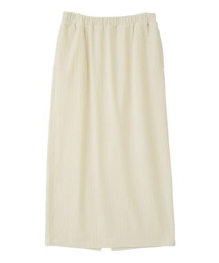 earth music&ecology コーデュロイナロースカート Ivory