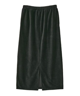 earth music&ecology コーデュロイナロースカート Black