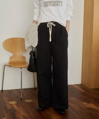 WEGO 【ANGIE VINTAGE】ツイルイージーパンツ ブラック