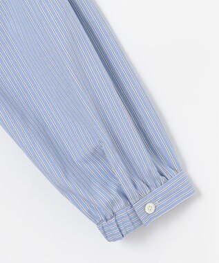 J.PRESS LADIES L 【WEB限定カラーあり・洗える・接触冷感・UVカット・イージーケア】 エステネージュストライプ ワンピース サックスブルー系1