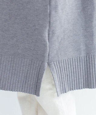 Tiaclasse 【洗える】華のあるニットタートルワンピース グレー