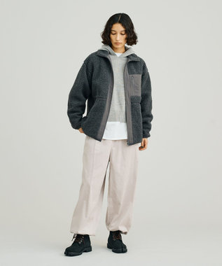 J.PRESS YORK STREET 【WOMEN】ウールカシミヤ フーディニット ライトグレー系
