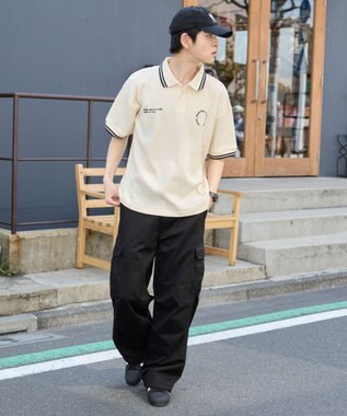 WEGO 【ユニセックス着用ITEM/MLサイズ展開】ワッフルラインポロ オフホワイト