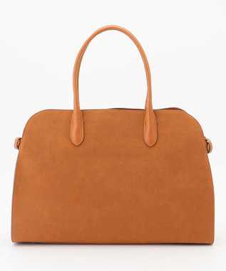 ICB 【A4サイズ収納可】スウェード ボストントート ブラウン系