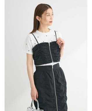 Green Parks ・ＥＬＥＮＣＡＲＥ　ＤＵＥ　シャーリングビスチェ Black