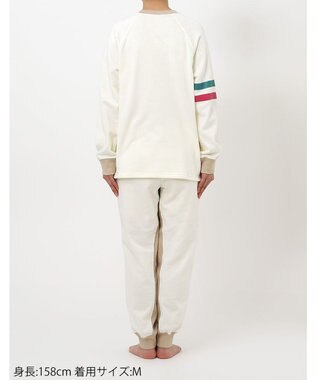 WACOAL ワコール_リラックス＆スリープ パジャマ 長袖 長ズボン 綿100%(本体) ガーゼ裏毛素材 PEANUTS レディース FDX555 /ワコール アイボリー