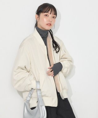 earth music&ecology リバーシブルMA-1 アイボリー