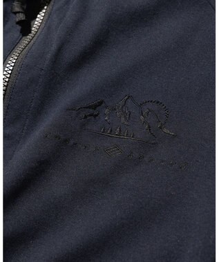 JOSEPH ABBOUD MOUNTAIN 【接触冷感性/速乾性/放湿性】 ICE PACKリバー天竺 ZIP アウター ネイビー系