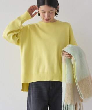 AMERICAN HOLIC 袖ボリュームサイドスリットニットプルオーバー Light Yellow