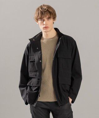 JOSEPH HOMME ライトストレッチアムンゼン ミリタリージャケット ブラック系