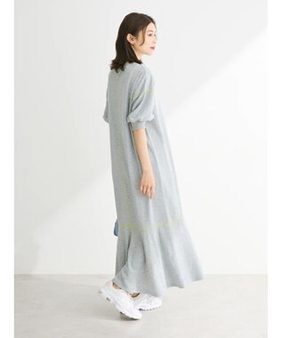 Green Parks ・Ｐｅｔｉｔ　Ｆｌｅｕｒ　カラーｓｔウラケワンピース Gray Mixture