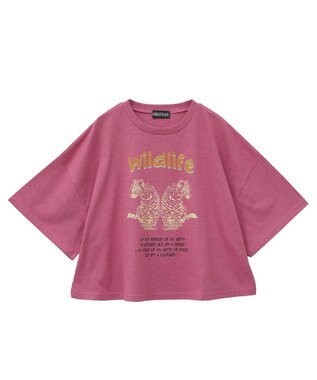 Green Parks ・ＤＯＵＢＬＥ　ＦＬＡＧＳ　レオパードプリントＴＥＥ Pink