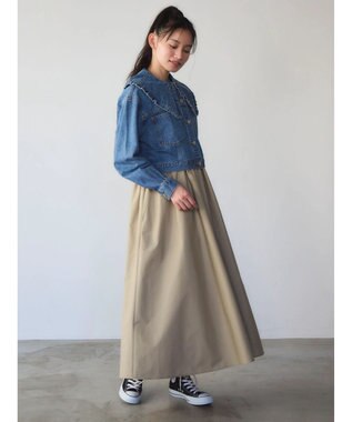 Green Parks ・Ｄｏｕｂｌｅ　Ｆｌａｇｓ　フリルカラーＧジャン Light Indigo