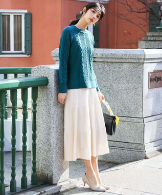 ANY SIS L ケーブル ニット プルオーバー