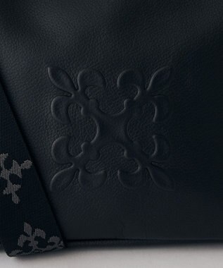 russet エンボスモノグラム2WAYショルダーバッグ(CE-1692) Black