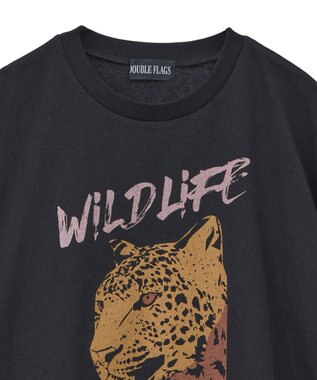 Green Parks ・ＤＯＵＢＬＥ　ＦＬＡＧＳ　レオパードプリントＴＥＥ Black