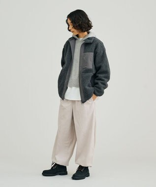 J.PRESS YORK STREET 【WOMEN】ウールカシミヤ フーディニット ライトグレー系