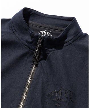 JOSEPH ABBOUD MOUNTAIN 【接触冷感性/速乾性/放湿性】 ICE PACKリバー天竺 ZIP アウター ネイビー系