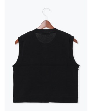 Te chichi ポケット付きニットベスト ブラック