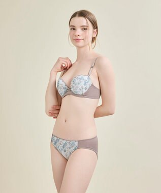 une nana cool ボタニカル柄のレースが華やか Botanic Garden モカ